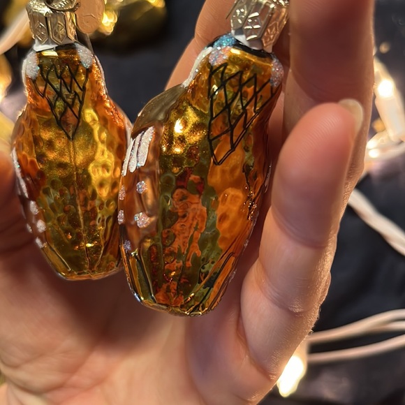 Small old world Christmas glass ornaments quail turtle dove - Picture 5 of 5